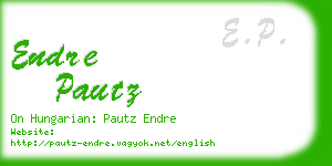 endre pautz business card